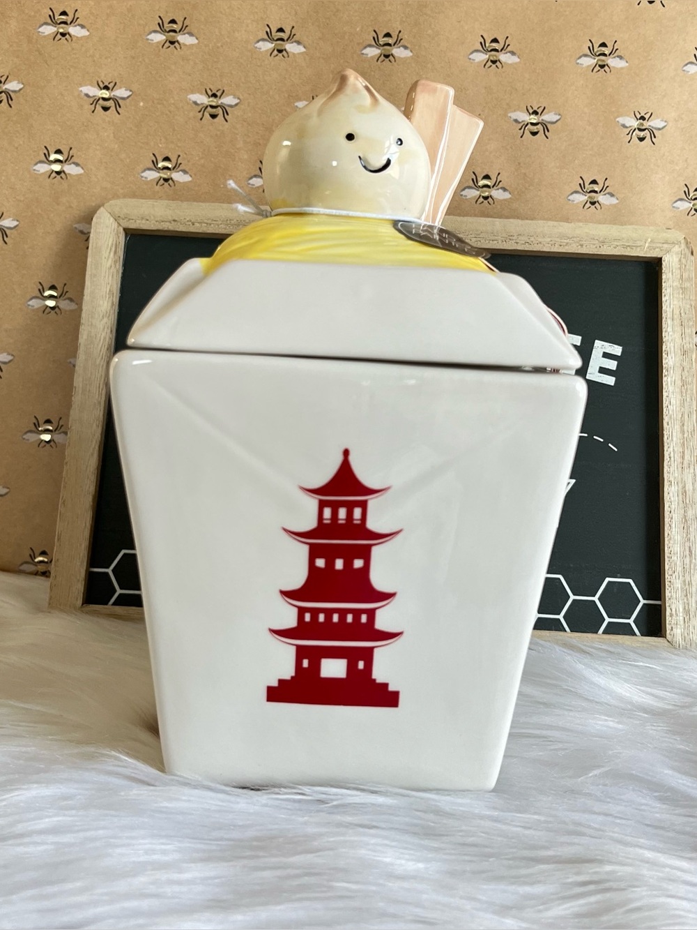 Chinese Takeout Box-shaped Canister / Cookie jar